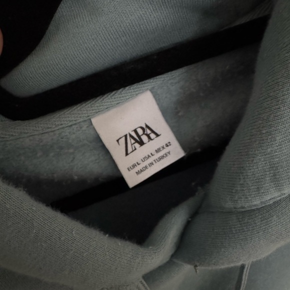 Zara men’s blue hoodie hooded sweater size large - Picture 3 of 3